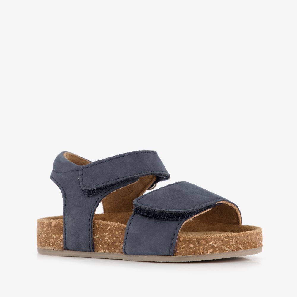 Groot leren jongens sandalen donkerblauw
