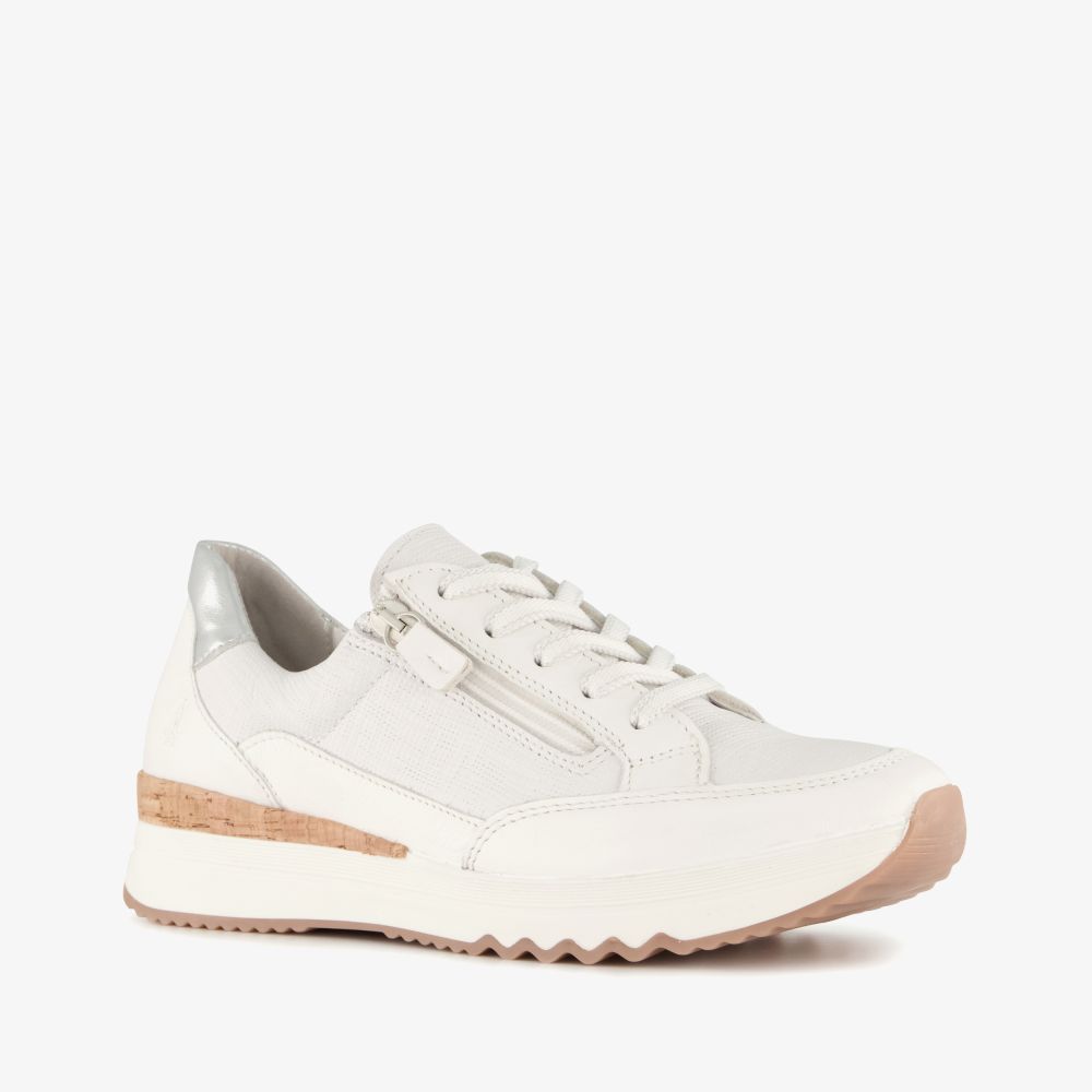 Hush Puppies leren dames sneakers wit
