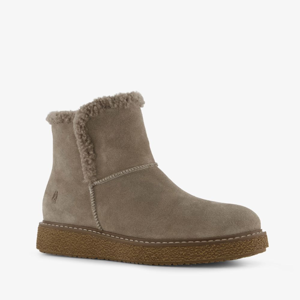 Hush Puppies gevoerde suède dames boots grijs