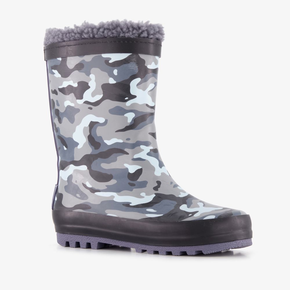 Mountain Peak gevoerde kinder regenlaarzen camouflage blauw