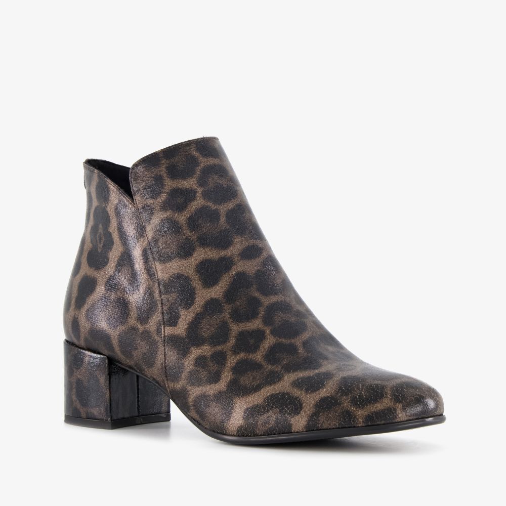 Tamaris dames enkellaarsjes leopard