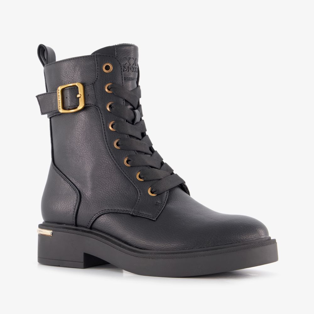 Mexx XX bij Mexx dames veterboots zwart
