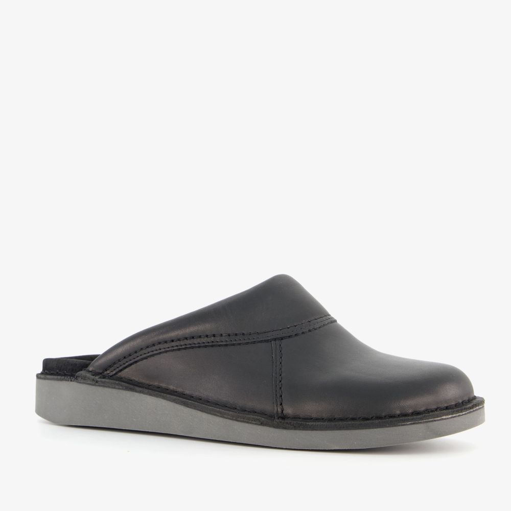 Natuform leren heren instap pantoffels