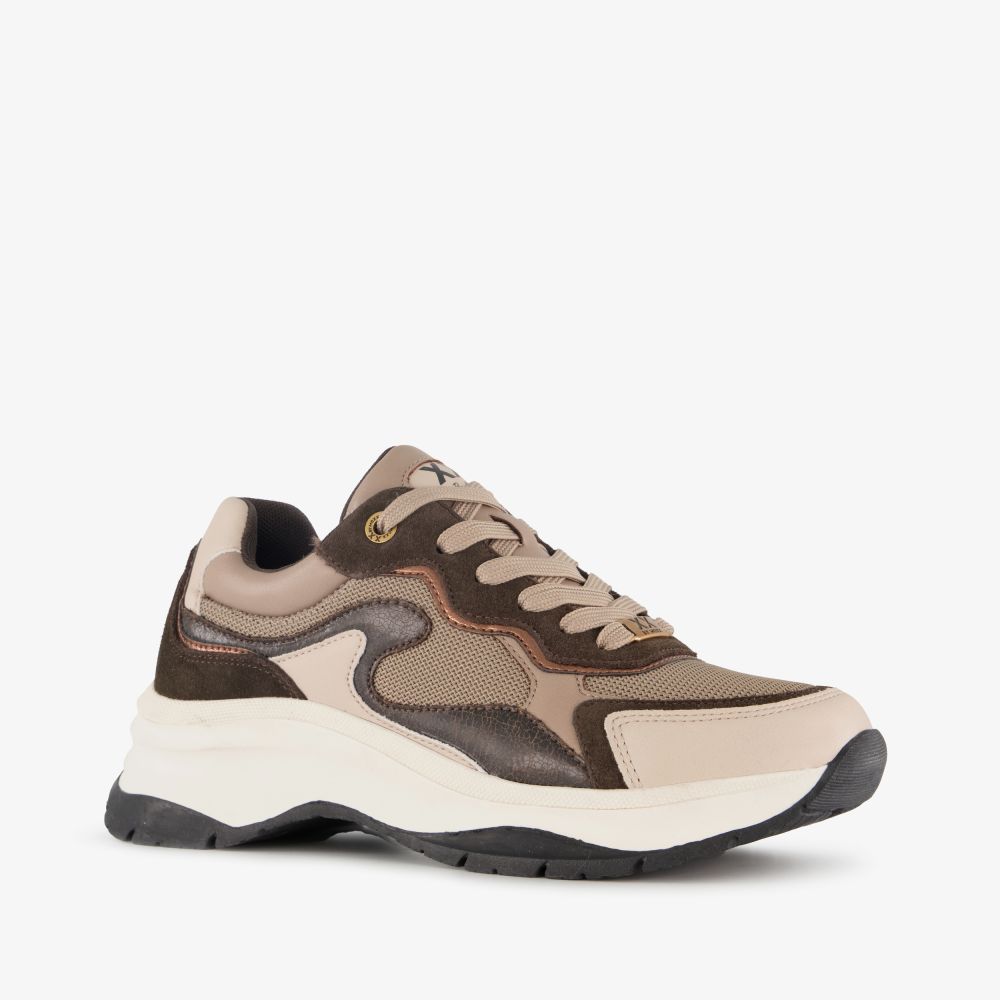 Mexx XX By Mexx dames sneakers zwart bruin
