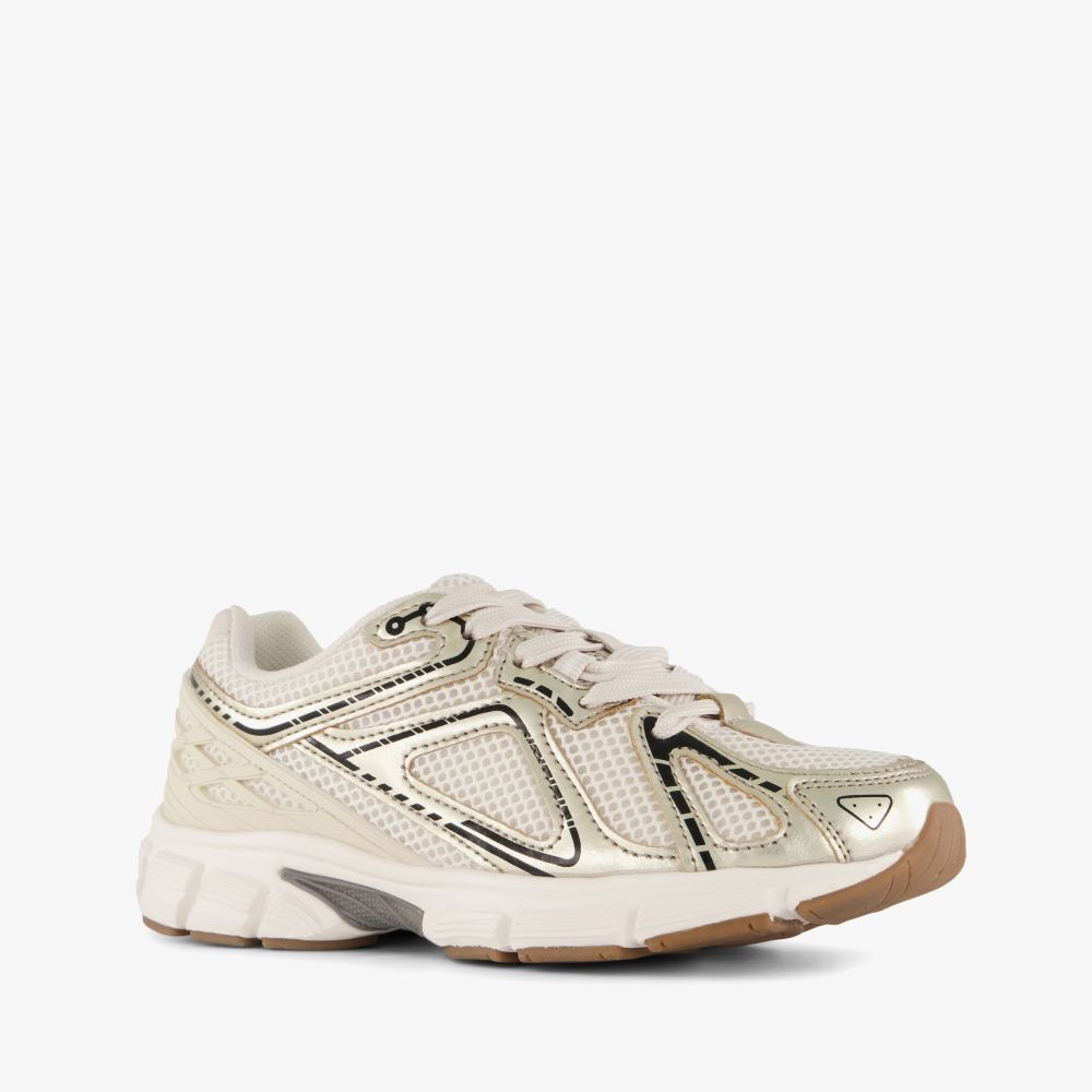 Blue Box meisjes sneakers wit goud