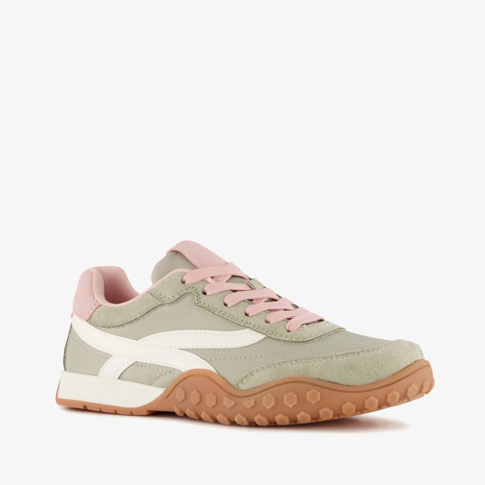 Blue Box dames sneakers groen roze