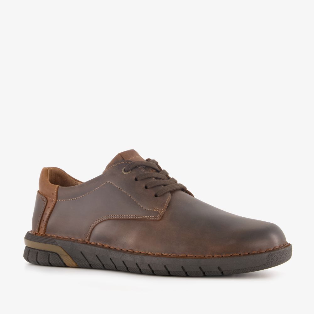 Hush Puppies leren heren veterschoenen bruin
