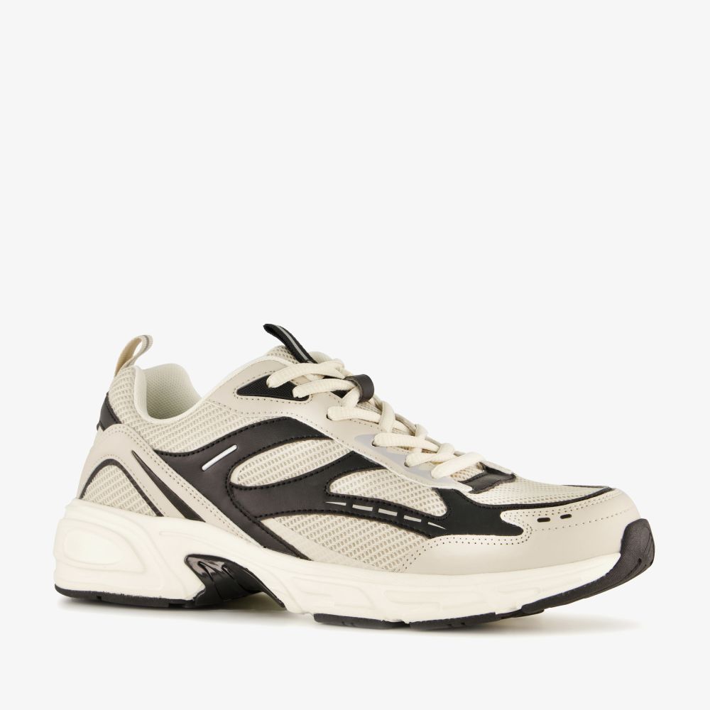 Blue Box heren dad sneakers beige zwart