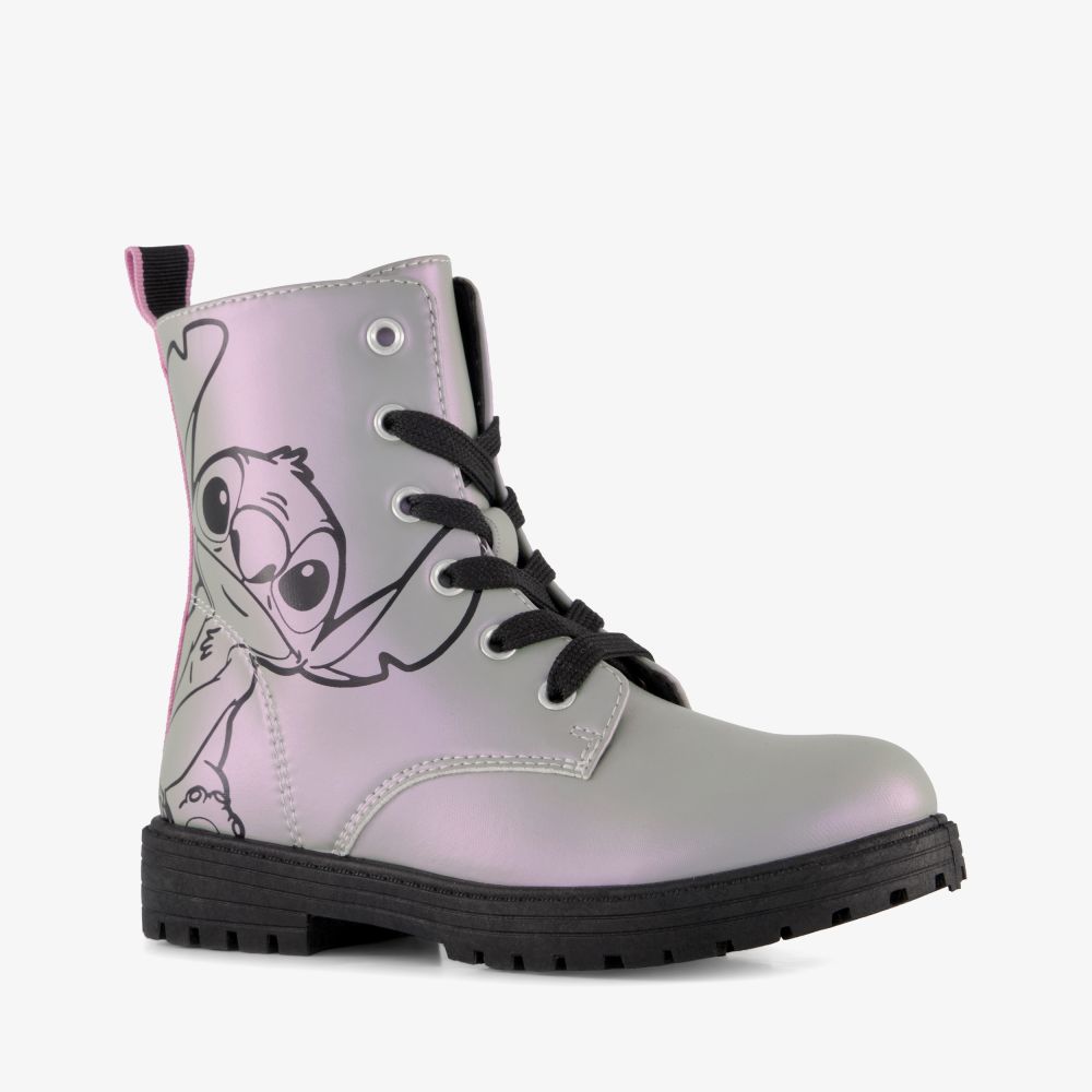 Lilo & Stitch meisjes veterboots zilver roze