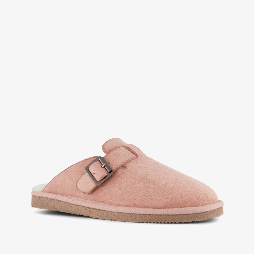 Thu!s gevoerde dames instap pantoffels roze