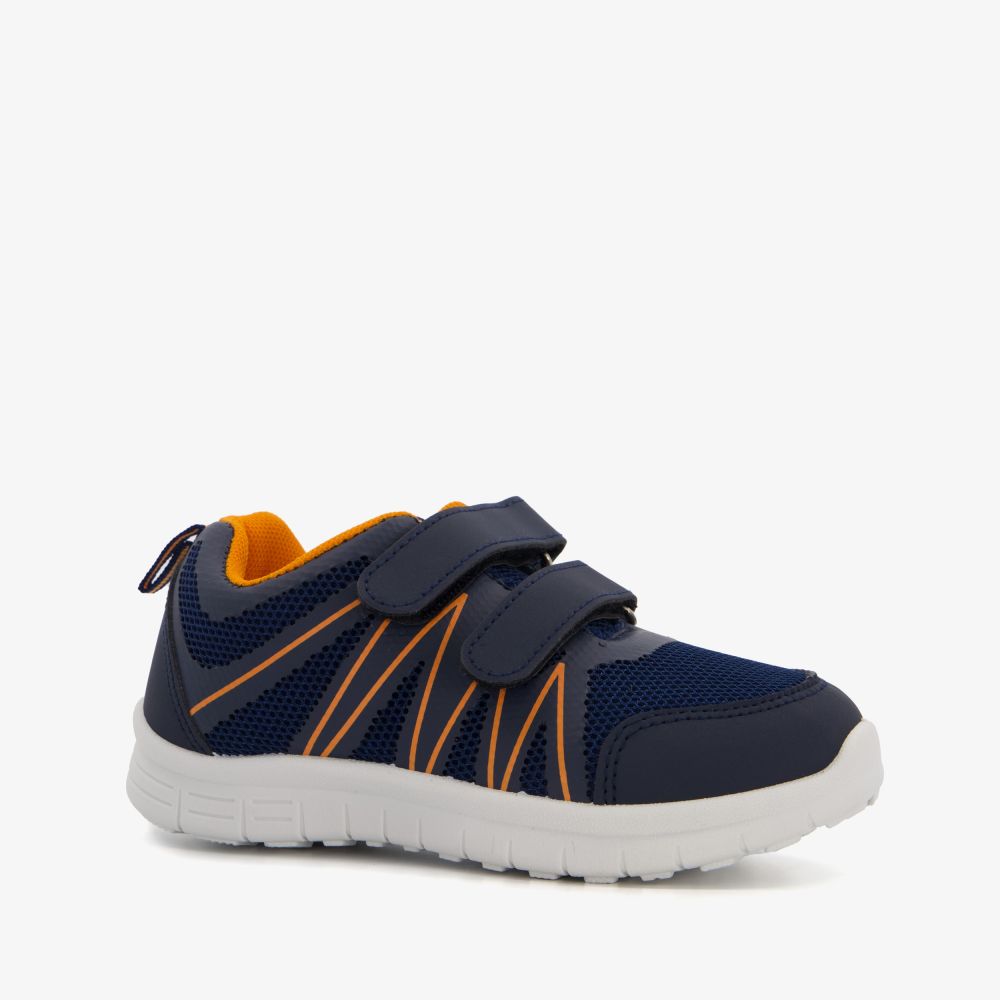 Chicane kinder gymschoenen klittenband blauw oranje