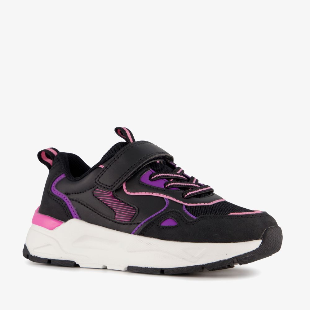Blue Box meisjes sneakers zwart roze
