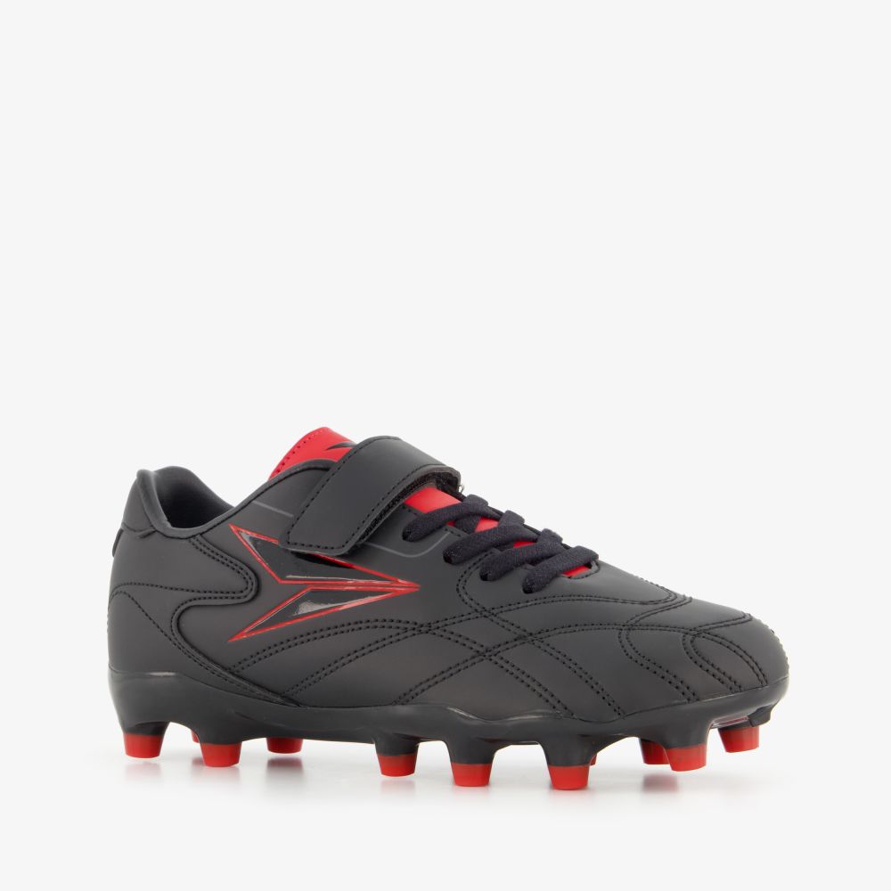 Dutchy FG kinder voetbalschoenen zwart rood