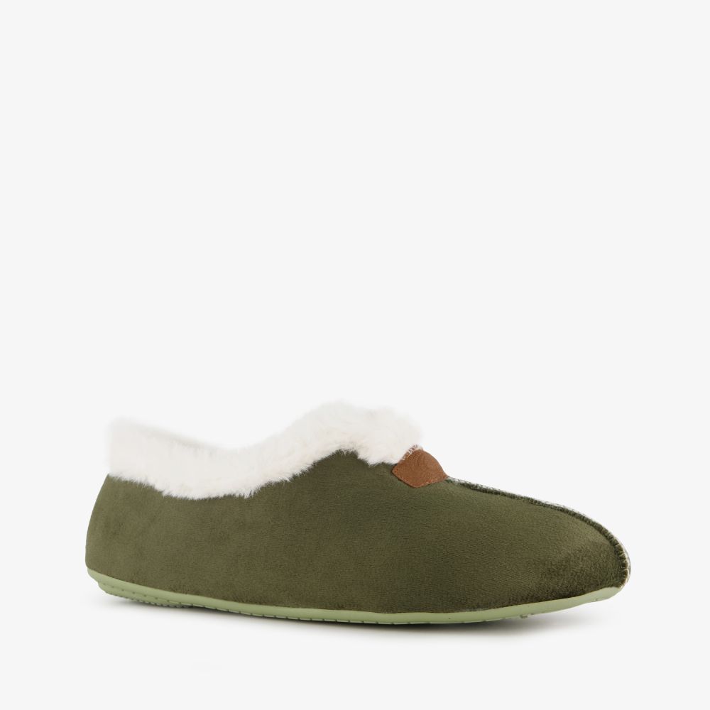 Thu!s gevoerde dames pantoffels groen