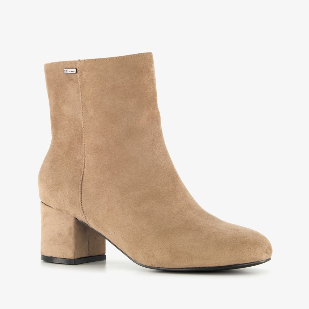 Mexx XX By Mexx dames enkellaarsjes met hak beige