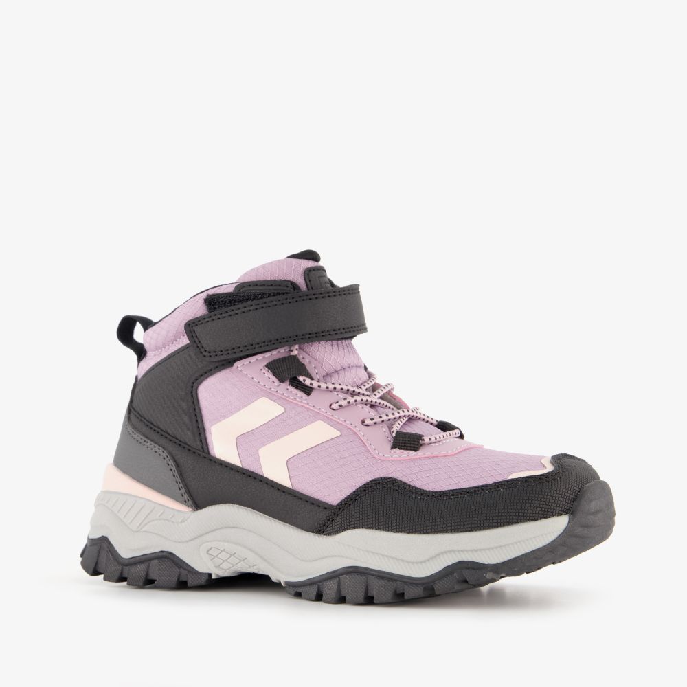 Blue Box hoge meisjes wandel sneakers lila zwart