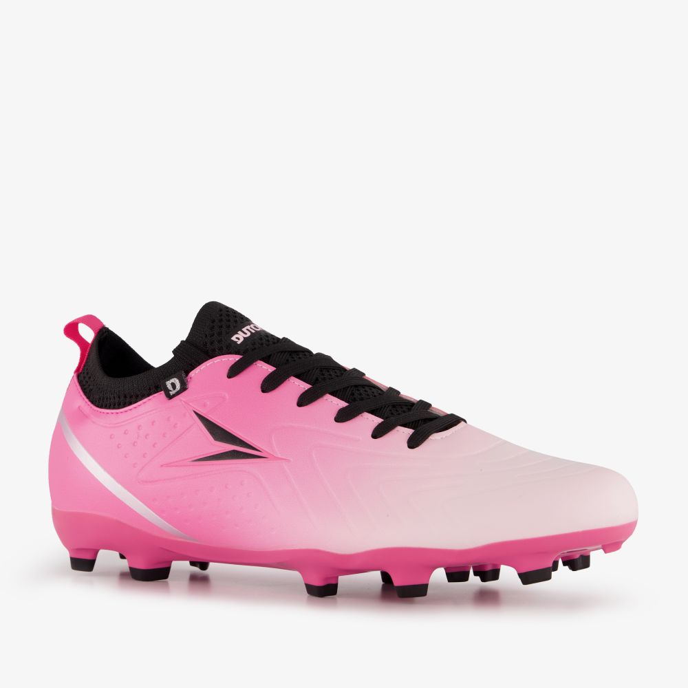 Dutchy FG heren voetbalschoenen roze zwart