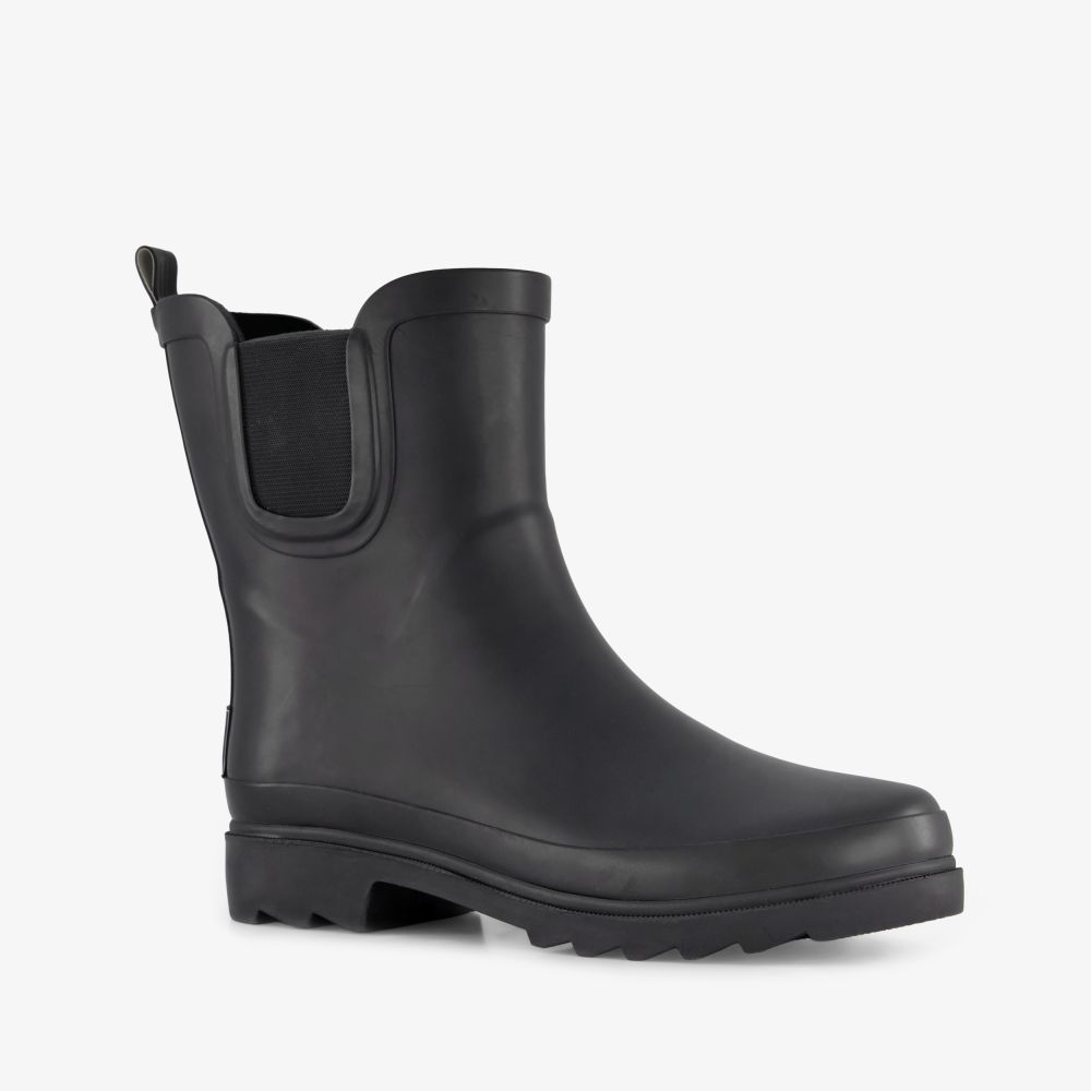 Mountain Peak korte dames regenlaarzen zwart