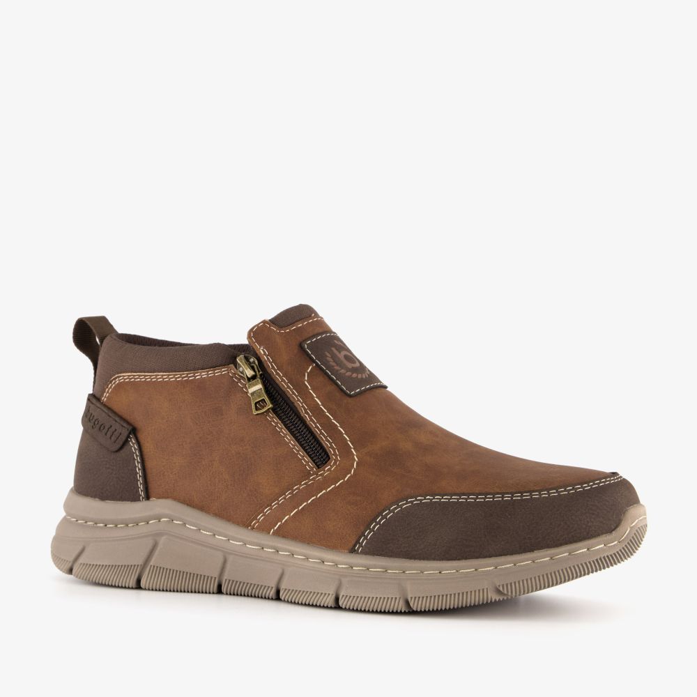Bugatti hoge heren sneakers cognac