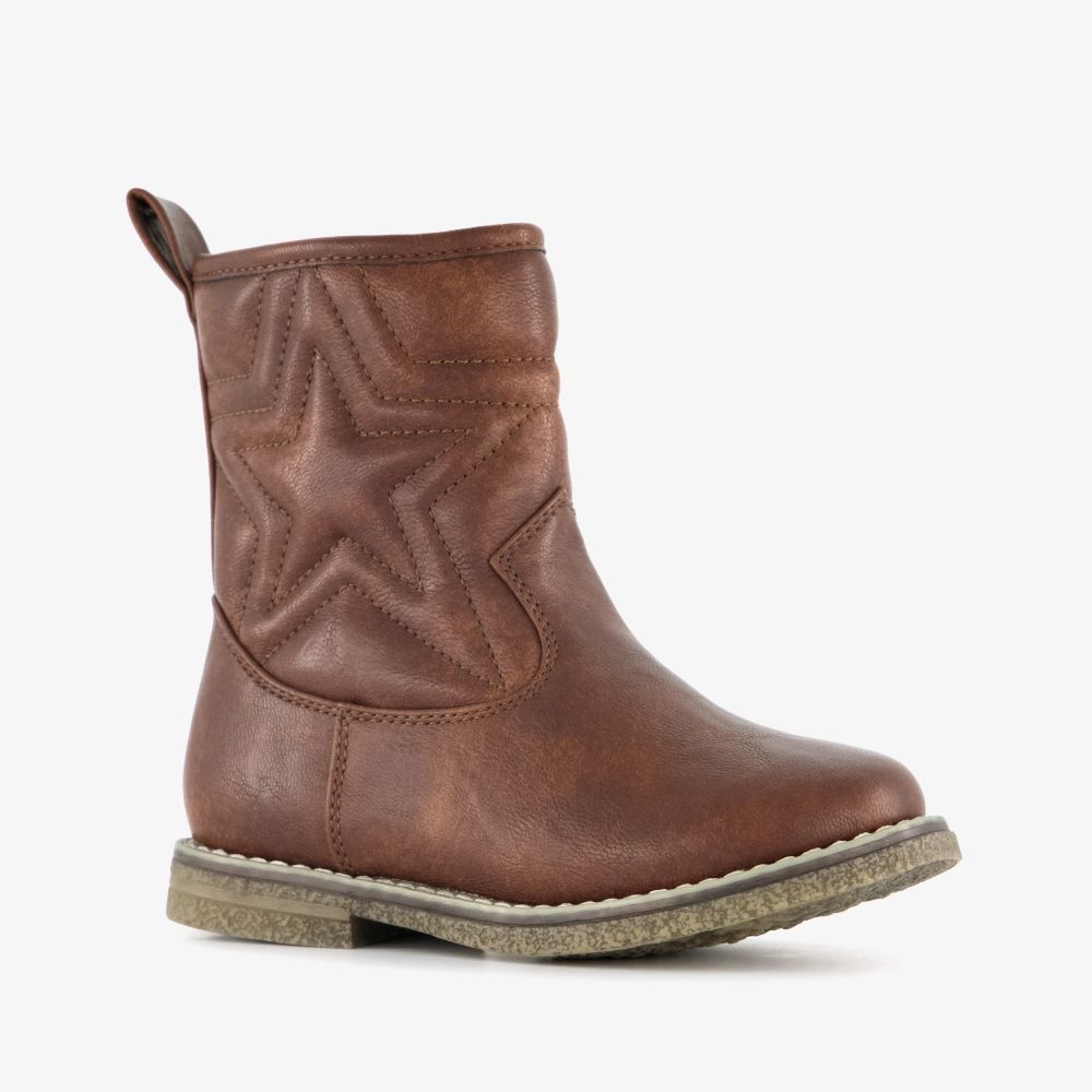 Blue Box meisjes boots met ster bruin