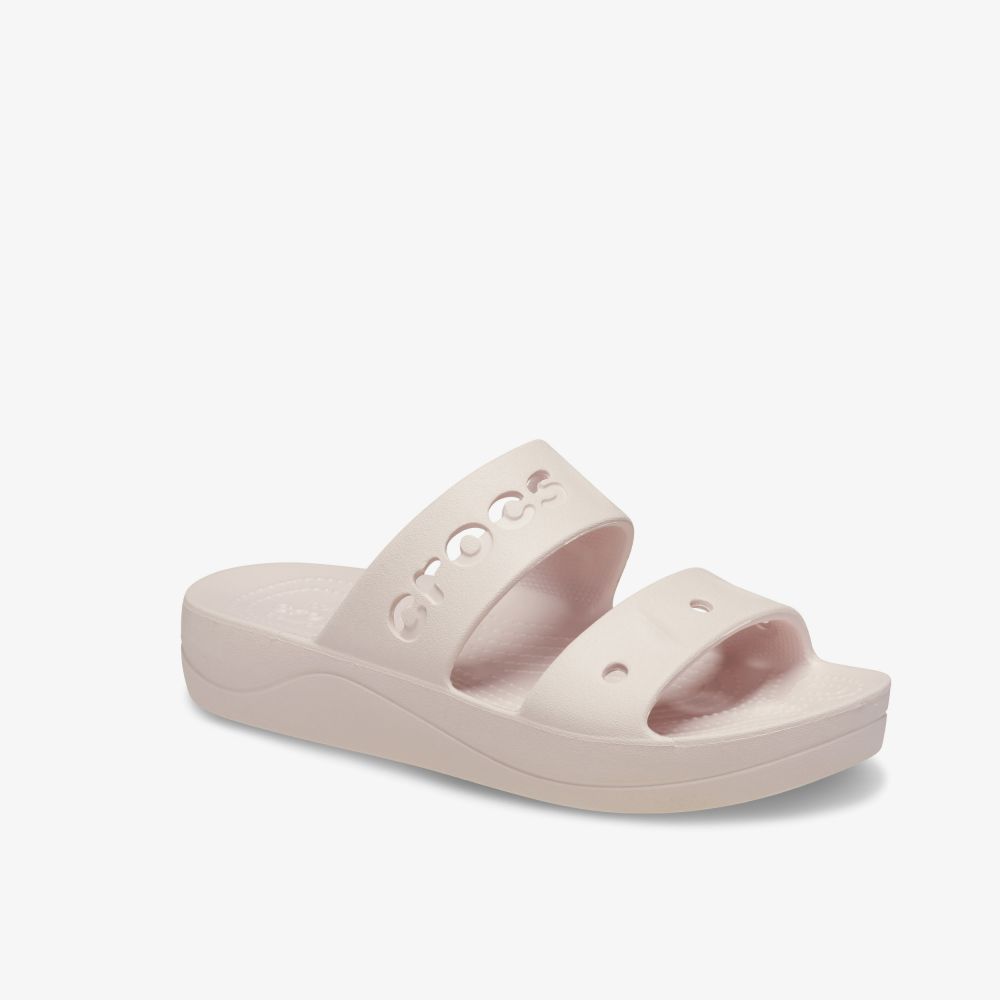 Crocs Baya Platform dames slippers lichtroze