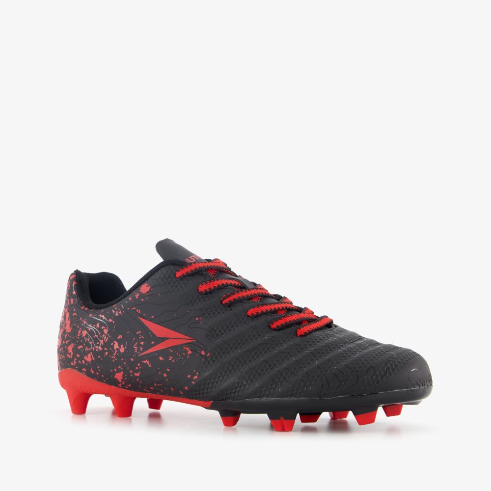 Dutchy Glide FG kinder voetbalschoenen zwart rood