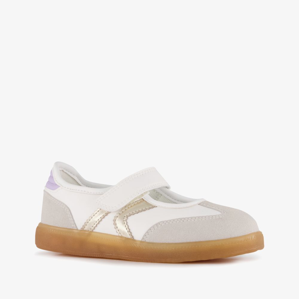 Blue Box meisjes ballerina sneakers beige wit