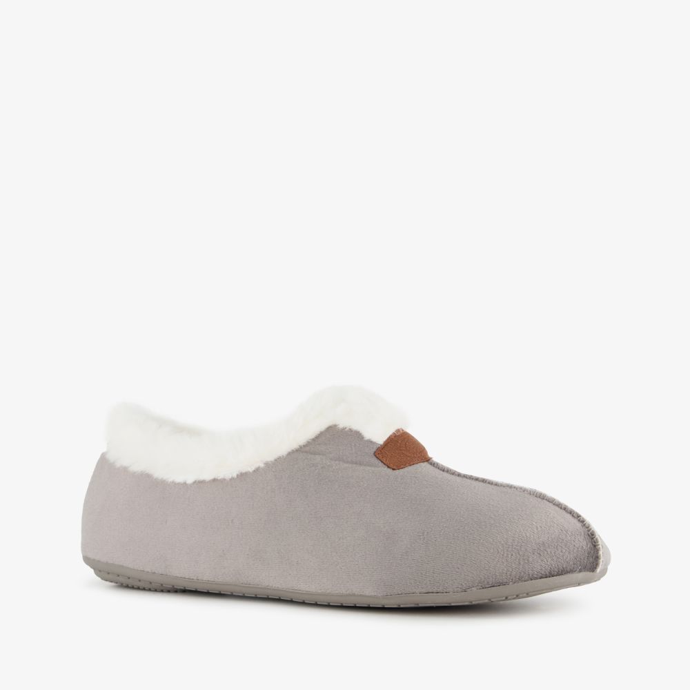 Thu!s gevoerde dames pantoffels grijs