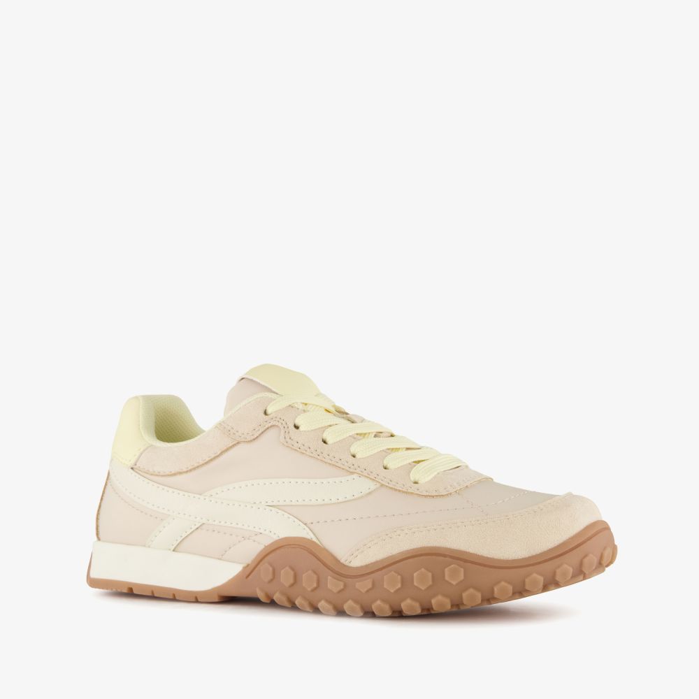 Blue Box dames sneakers beige bruin
