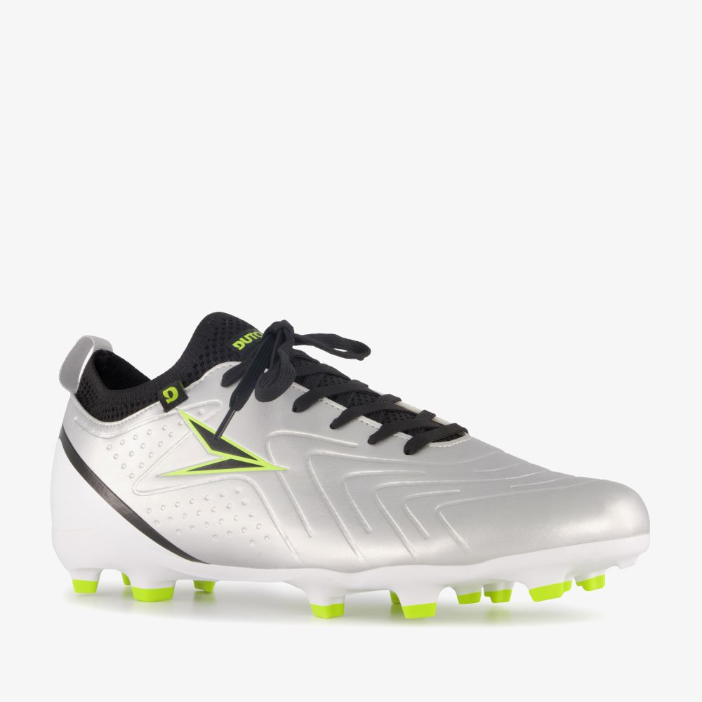 Dutchy FG heren voetbalschoenen zilver zwart