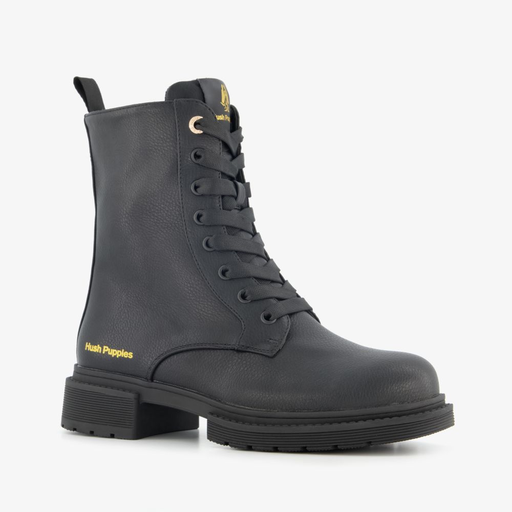 Hush Puppies dames veterboots zwart