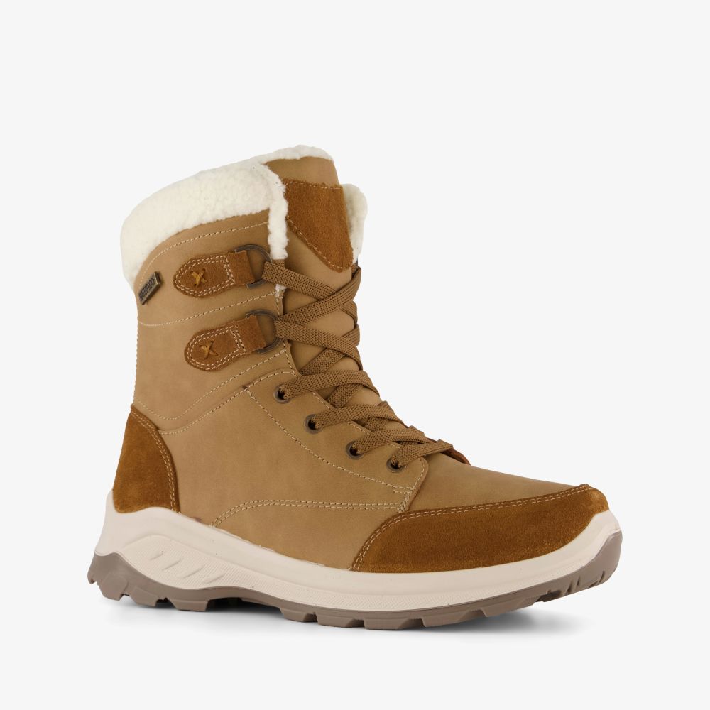 Mountain Peak gevoerde dames outdoor veterboots cognac