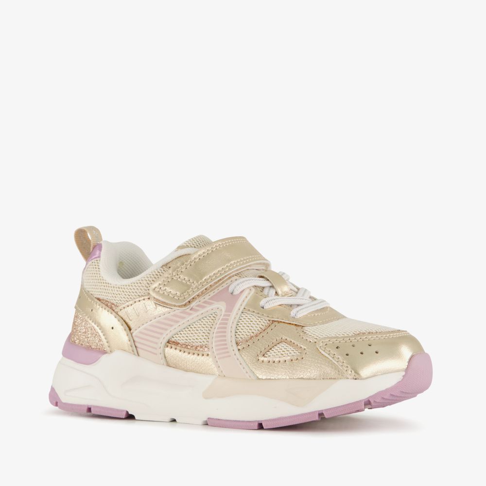 Blue Box meisjes sneakers goud lila