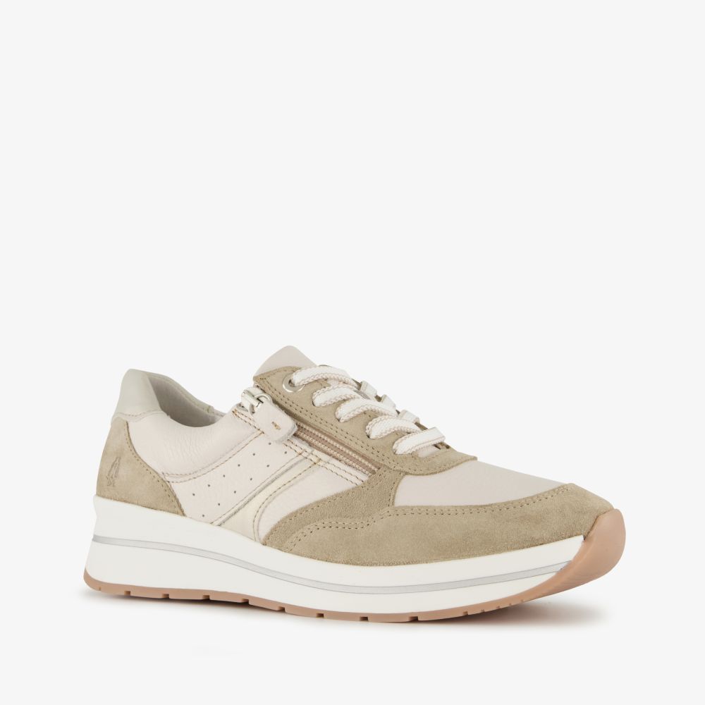 Hush Puppies suède dames sneakers beige