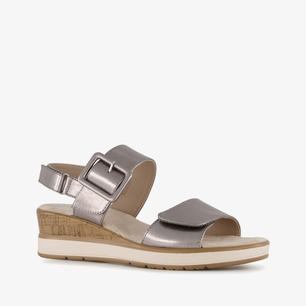 Natuform dames sandalen zilver