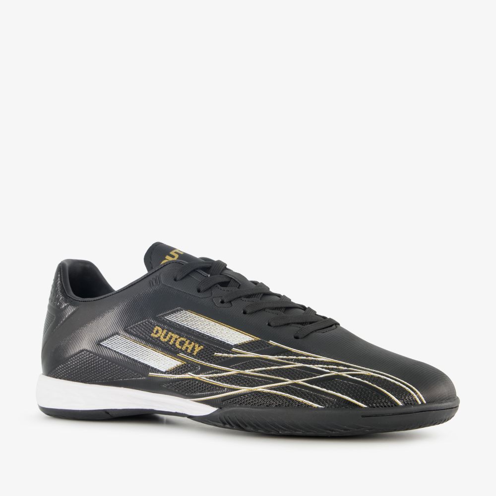 Dutchy IC heren zaalschoenen zwart goud