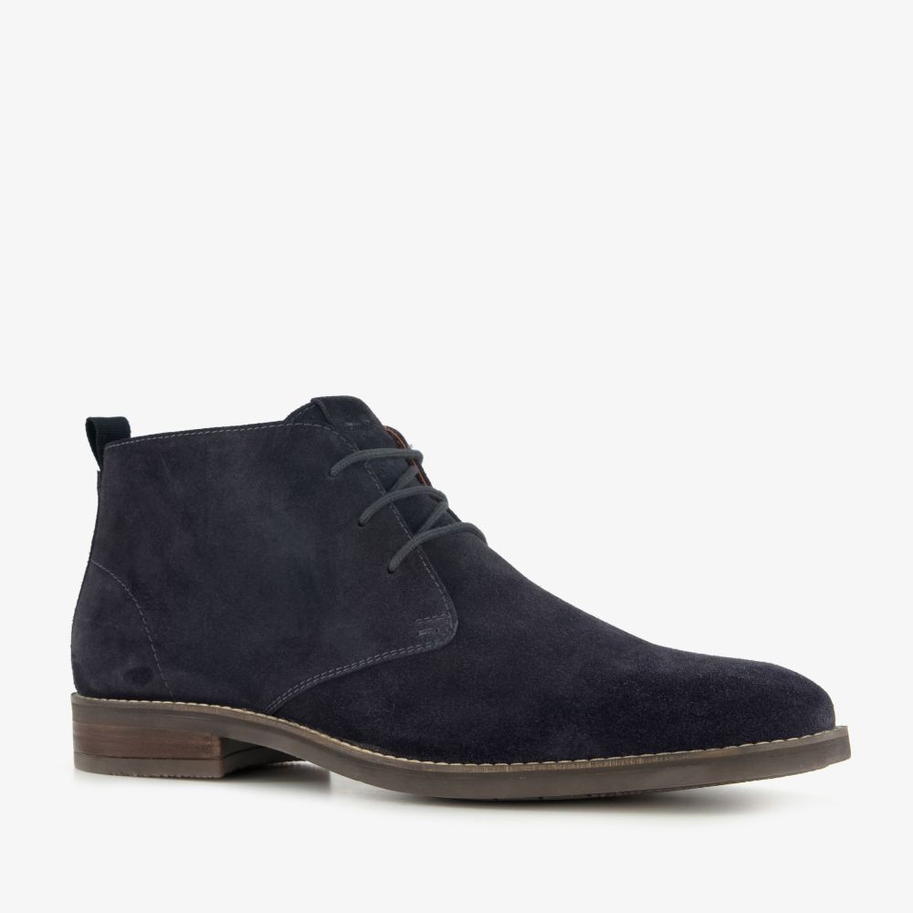 Van Beers Van Beer leren heren veterschoenen blauw