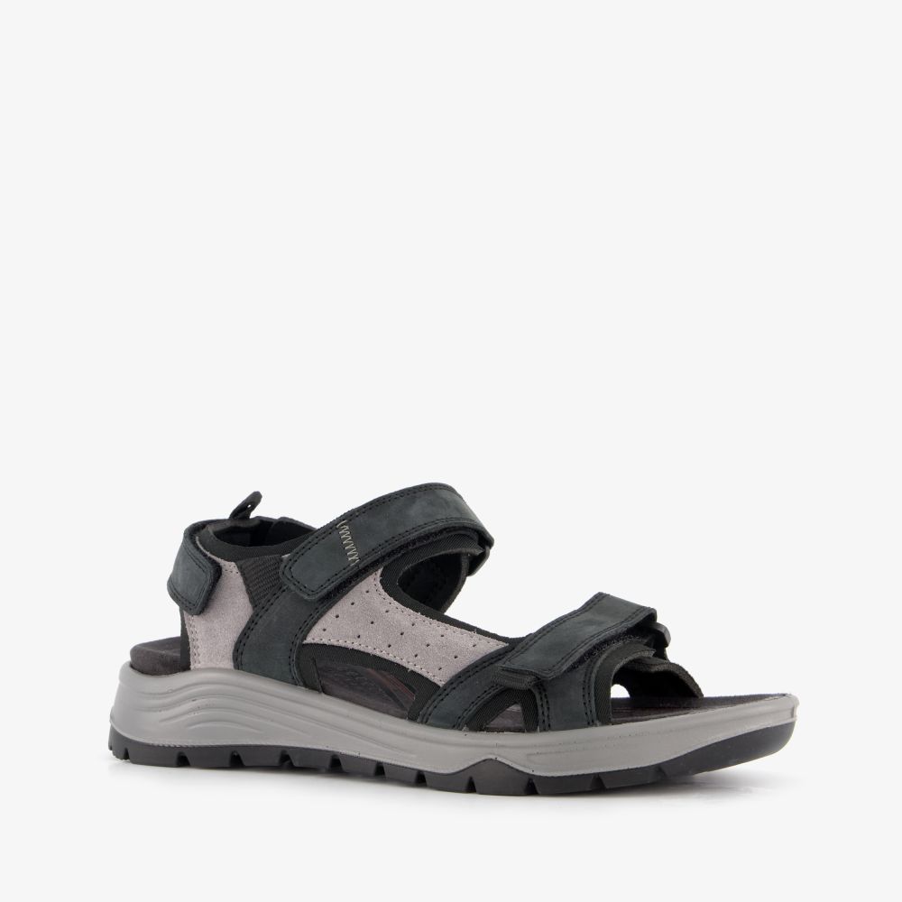 Hush Puppies leren dames sandalen zwart
