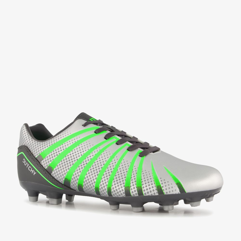Dutchy heren FG voetbalschoenen zilver groen