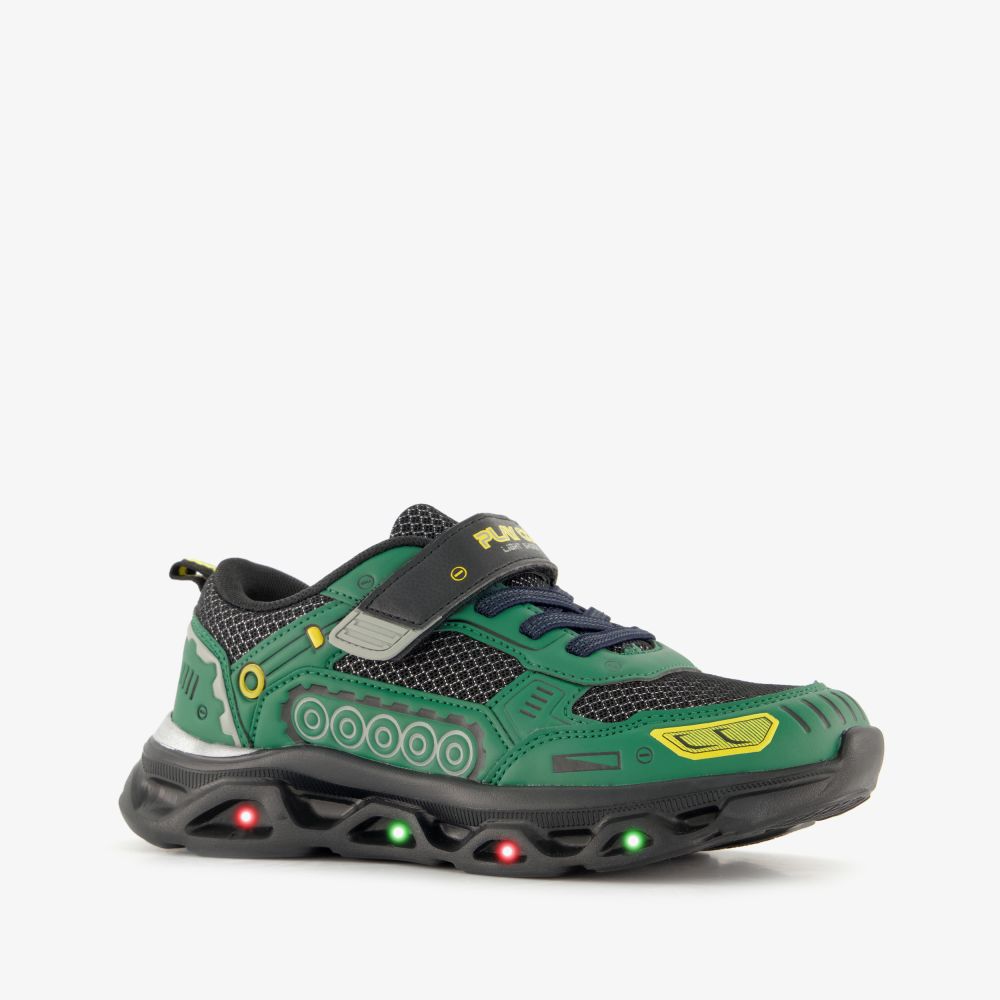 Blue Box sneakers met lichtjes groen zwart