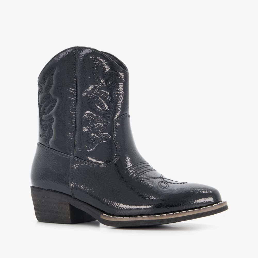 Blue Box meisjes cowboylaarsjes zwart lak