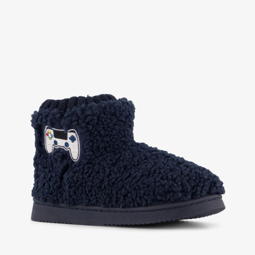 Thu!s gevoerde kinder teddy pantoffels met game opdruk